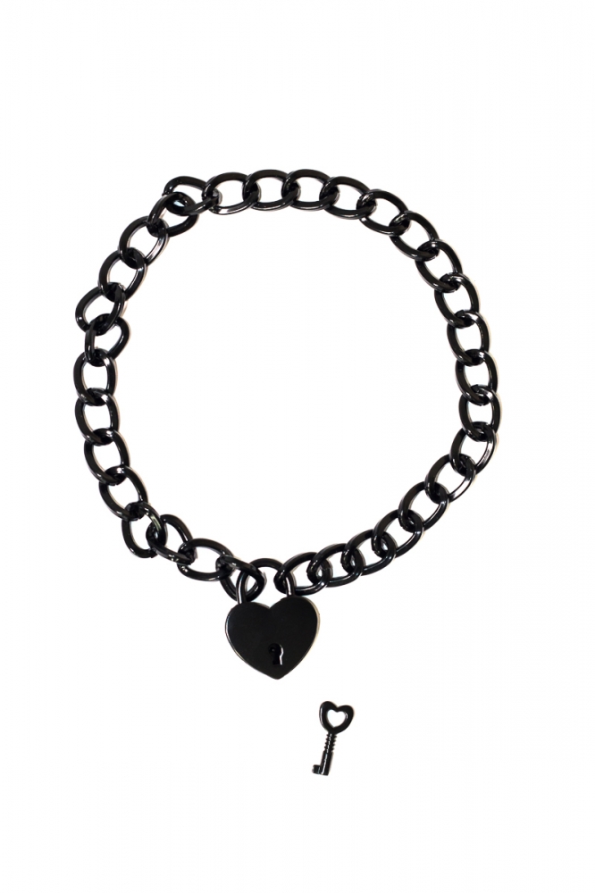 Чокер c сердцем "Party Hard" металлическая цепь, черный 