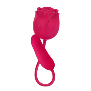 Вибратор - вакуумный стимулятор 2 в 1 "S-Hande Immortal Flower 7" красный